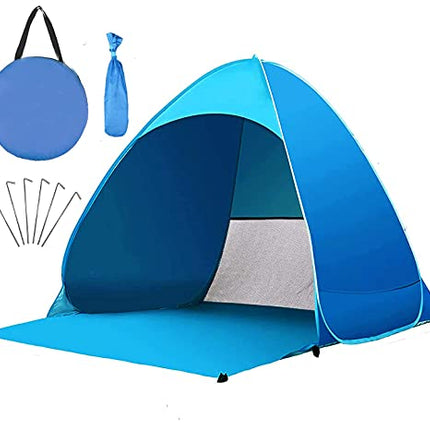 Miconi Tenda da Spiaggia Mare Pop Up Portatile con Protezione Solare UPF 50+ per 1-3 Persone, Leggera e Facile da trasportare, per Vacanza, Campeggio Viaggi Giardino(165*150*110) cm