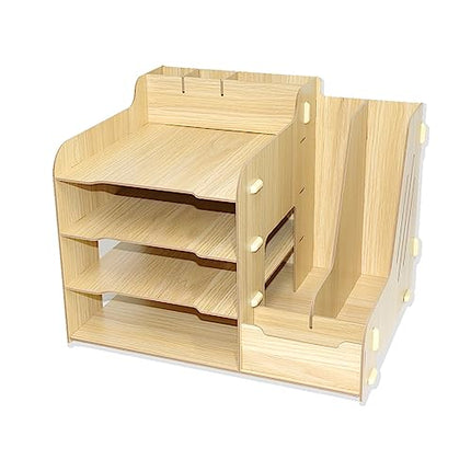CUESVAP Organizzatore da Scrivania Legno, Organizer Porta documenti Scrivania per Scrivania A4, portaoggetti portariviste