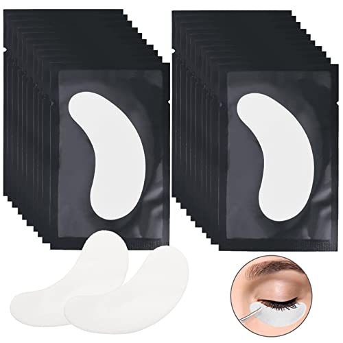 Patch Ciglia (20 Paio),Extension Ciglia PatchCerotto,Eye Gel Patches Patch Occhi Extension Ciglia for Eyelash extension Eye Mask beauty Tool,Black