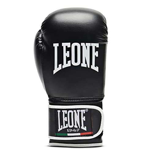 LEONE 1947, Flash Guantoni da Boxe, Unisex – Adulto, Nero, 10 OZ, GN083