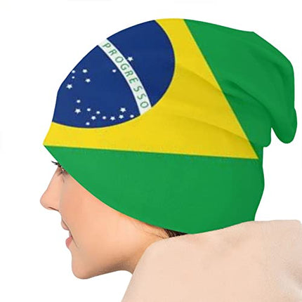 Cappelli per Donne Uomini Brasile Bandiera Unisex Running Skull Cap Inverno Estate Sport Cappello