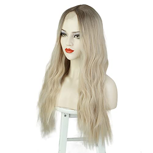 Mildiso Parrucca marrone da donna Ombre lunga ondulata ricci bionda naturale/Per le donne Wig costume party Halloween Carnevale DE026MB