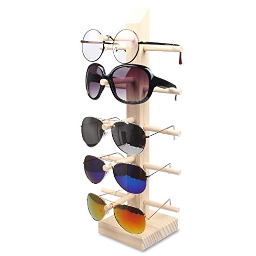 Justdolife Occhiali da Esposizione Creativi Occhiali da Sole in Legno Rack Occhiali Stand