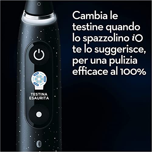 Oral-B Spazzolino Elettrico Ricaricabile iO 10 Nero, 1 Testina, 1 Custodia Da Viaggio ricaricabile, 1 Caricatore iO Sense + 1 Dentifricio Gengive & Smalto Pro-Repair Classico 75ml