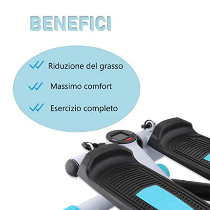 Calma Dragon Stepper - Stepper fitness casa con fascia di resistenza, pedali antiscivolo e monitor digitale. Miglior stepper fitness per la casa, per l'esercizio cardio - Capacità di peso di 100 kg
