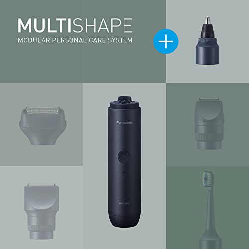 Panasonic MULTISHAPE Sistema Modulare per la Cura della Persona ER-CNT1, testina per la depilazione di naso, orecchie e viso per uomo con batteria ricaricabile agli ioni di litio