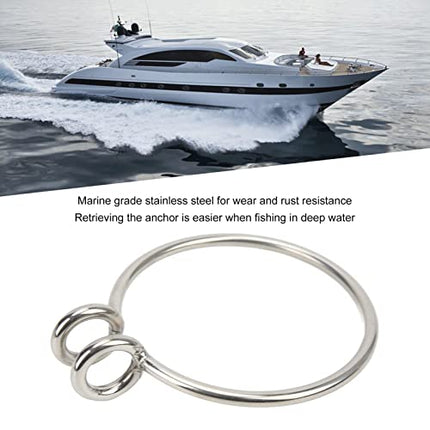 Anello di Ancoraggio in Acciaio Inossidabile, Anello di Recupero Dell'ancora Marina da 8 Mm Sistema di Recupero Dell'ancora in Acciaio Inossidabile Lucidato per la Pesca di Yacht in Barca