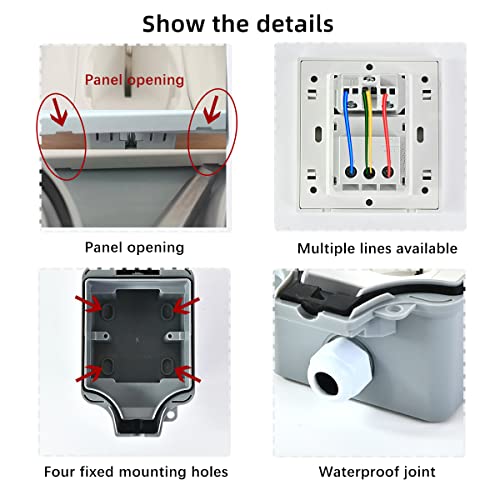 Presa esterna IP66, 16A, presa elettrica impermeabile a parete singola, utilizzata per le prese elettriche all'aperto in giardini, bagni e garage