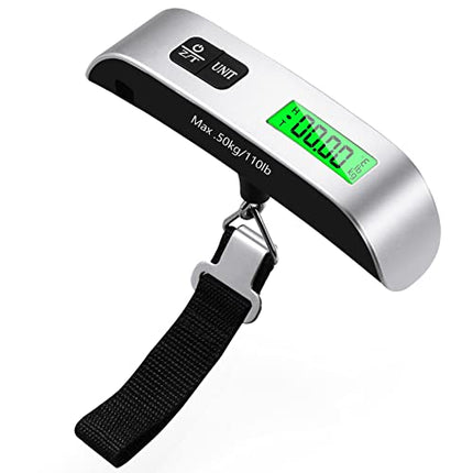 Blendura , Bilancia Valigia Da Viaggio Digitale Pesa Misura Della Tempera Unisex, Grigio (Grey), Pesavaligie Portatile Casa 110 lb 50 kg Funzione Adatto per Viaggiare