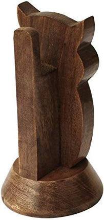 Kamla Seller Splendido porta occhiali in legno, elemento decorativo per casa o per la scrivania dell’ufficio Owl