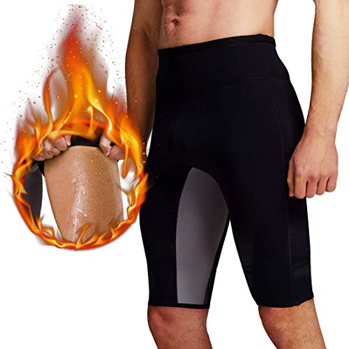 Martiount Pantaloncini Sauna per Uomo Body Shaper Pantaloncini Hot Sweat Shorts Pantaloni da Allenamento di Routine Pantaloni Dimagranti in Neoprene Dimagrante Slim Gym Esercizio Fitness M