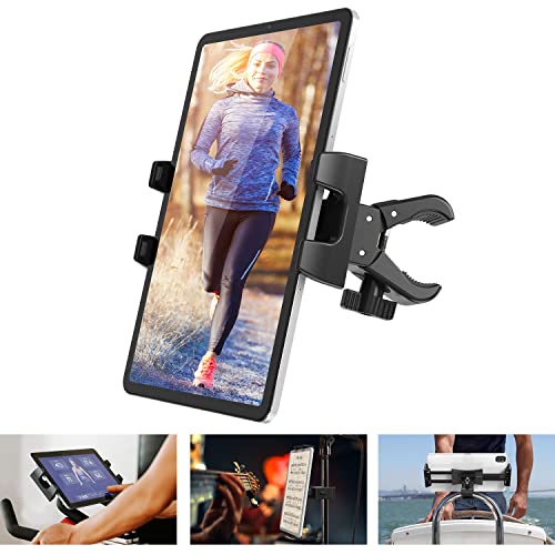 Tendak Cyclette Spin Bike Supporto per Tablet - Regolabile 360° Tapis Roulant Ginnastica Manubrio Musica Microfono Stand Supporto Titolare per iPad Pro iPad Mini Air, 4.7-12.9" Tablet Cellulari