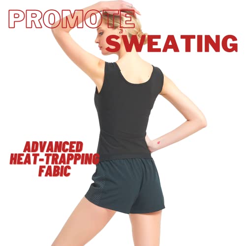 NANO HERTZ Gilet Canotta Sauna Dimagranti Snellente Sudorazione Anticellulite Sportivi Tuta per Sudare Palestra Fitness Corsa Yoga Maglietta Donna