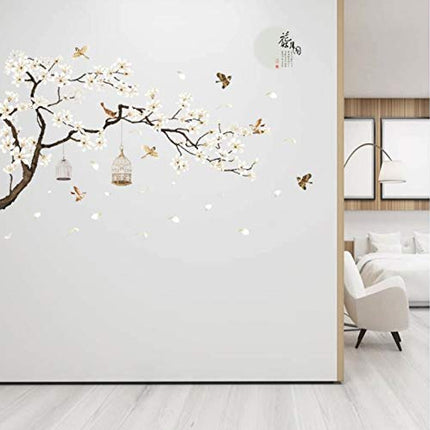 FangYuan Sticker da muro Grandi Dimensioni Albero Adesivi Murali Fiore Decorazioni per La Casa adesivo murale per Soggiorno Camera da Letto DIY Vinile adesivi parete camera da letto, 187 * 128 CM