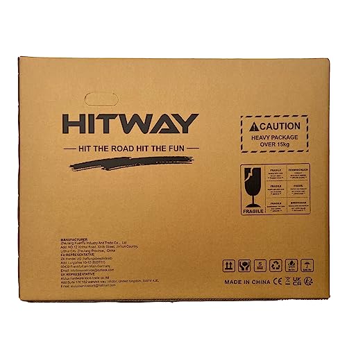 HITWAY Bk2, BK2-BLACKGREEN Unisex Adulto, Nero, Taglia Unica