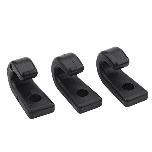 Ganci di ancoraggio, 25 pezzi Ganci a J Ganci di fissaggio in nylon nero per kayak Cavo elastico Canoe Accessori per barche