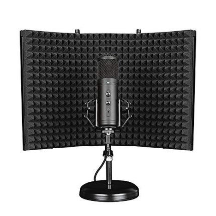 Trust Gaming Microfono con Schermo Fonoassorbente GXT 259 Rudox - USB Microfono a Condensatore per Studio e Registrazione Professionale, Canto, Podcast, Streaming, Voce, YouTube, Twitch, PC/Laptop