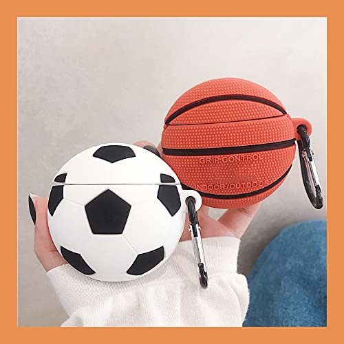 Viwind Cover AirPods 2 & 1 Generazione Custodia AirPods 2 1 Divertenti Silicone,3D Cartoni Animati AirPod 2 & 1 con Moschettone Portachiavi [Antiurto & Supporto Ricarica Wireless]-Basketball