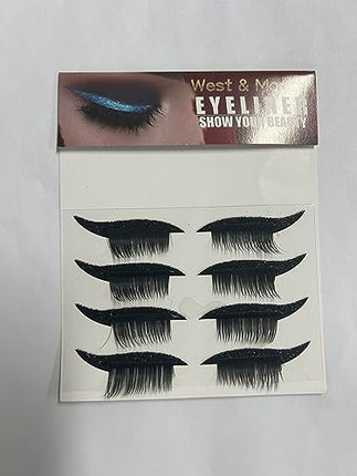 Adesivi Per Eyeliner Con Ciglia, Ciglia Finte Adesivi Per Eyeliner, Adesivi Per Ciglia E Eyeliner, Adesivi Per Ciglia Finte, Ciglia Finte Adesivi Per Ciglia, 3D Ciglia Lunghe E Spesse, 4 Paia