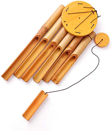 Rdutuok Carillon a vento in bambù, regalo commemorativo, in legno, per interni ed esterni, 81 cm, per giardino, cortile, patio e decorazioni per la casa