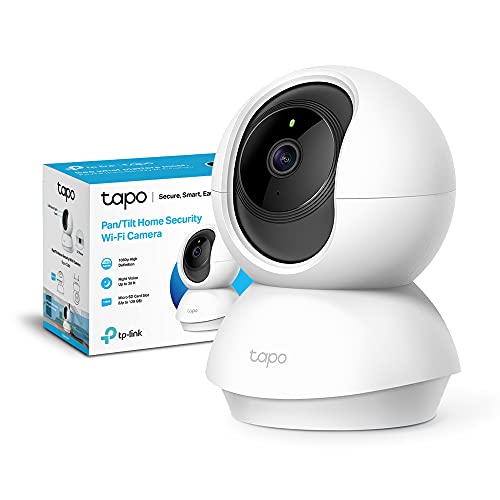 TP-Link Telecamera Wi-Fi Interno, Videocamera sorveglianza 1080P, Visione Notturna, Audio Bidirezionale, Notifiche in tempo reale del sensore di movimento(Tapo C200)