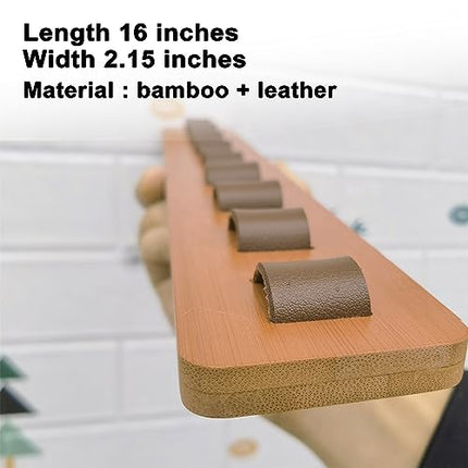FINDAMAZE Porta Occhiali Multiplo - Organizzatore per Occhiali da Sole in Legno Porta Occhiali da Muro,Espositore per Occhiali,Decorazione per La Casa(Colore Legno-1 pz-Lungo)