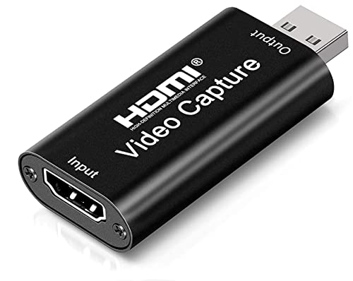 scheda acquisizione video scheda video hdmi usb，Video Game Capture Card HD 1080P per OBS Registrazione da HDMI, Tramite videocamera DSLR, per giochi, streaming, videoconferenza (XX-Large)