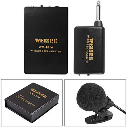 Microfono wireless radiomicrofono senza fili professionale VHF ricevitore WM-101A mic audio spettacolo classe conferenze