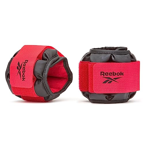 Reebok, Premium Ankle/Wrist Weights-1.5kg Unisex-Adult, Nero, 1.5 kg