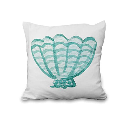 Aoihrraan 51x51cm Confezione da 4 Bianco Oceano Tema Copricuscini Divano Ancora Granchio Conchiglia Conchiglie Federe Per Cuscini Decorazione Lino Camera Da Letto Soggiorno Interno All'Aperto Divano