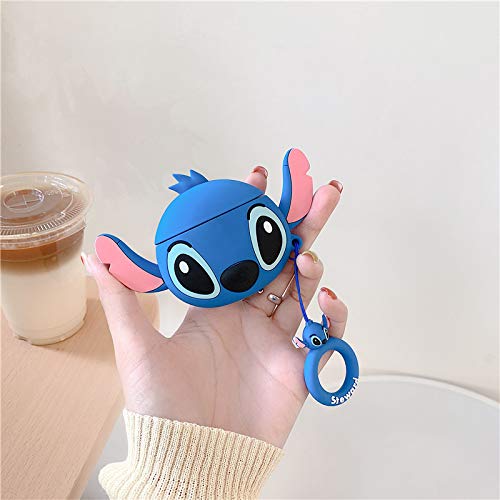 YIGEYI Custodia in Silicone Compatibile con Airpods 1 e 2 Funny Cute Cartoon 3D Case Cover[Serie di Animazione Avatar] (Big Ear Stitch)