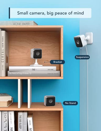 GNCC C2 Telecamera WiFi Interno, 1080P Videocamera Sorveglianza Interno WiFi per Bambini, Visione Notturna, Audio Bidirezionale, Notifiche in Tempo Reale del Sensore di Movimento, Compatibile Alexa