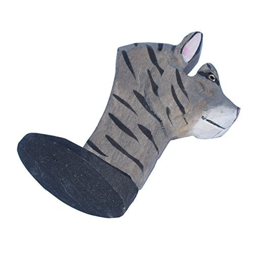 VIPbuy Porta Occhiali in Legno a Forma di Animale Supporto per Occhiali da Sole per casa Ufficio Uomo Donna Bambini Regalo (Gatto)