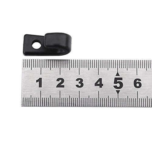 Ganci di ancoraggio, 25 pezzi Ganci a J Ganci di fissaggio in nylon nero per kayak Cavo elastico Canoe Accessori per barche