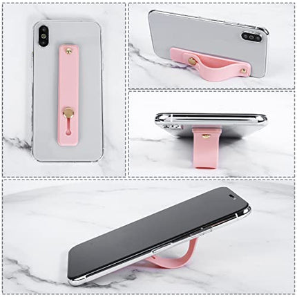 Molain Portacellulare da dito, Supporto per presa del telefono da 5 pezzi Impugnatura per cellulare da dito Cinturino da dito per telefono in silicone Portacellulare telescopico(5 colori)