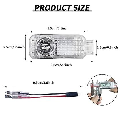 MAISITOO-Luce del Logo Audi, Accessori Audi con Luci LED Auto, Perfetto per Audi A1, A3 8V, A4 B8 - Migliora la Tua Auto con la Nostra Luce del Logo Audi