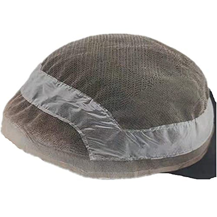 Parrucchino da uomo PU Front Pizzo Toupee Pezzi dei Capelli Umani europei per gli protesi capelli uomo 8×10 pollici sottile 0.06 cm Uomo Parrucca Sistema parrucchino Sostituzione in oro