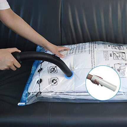 Amazon Basics Sacchetti sottovuoto con pompa a mano, Multiple confezione da 12 (3 jumbo, 3 grandi, 3 medi, 3 piccoli)
