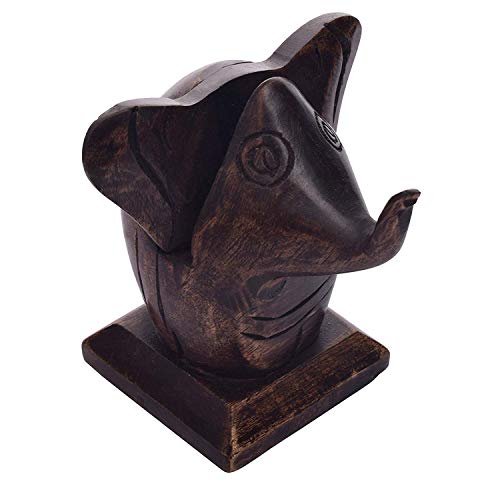 Ajuny - Supporto per Occhiali in Legno, a Forma di Elefante, per casa, Ufficio, Tavolo Decorativo