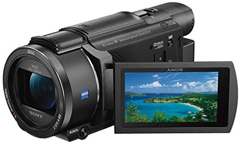 Sony FDR-AX53 Videocamera 4K Ultra HD con Sensore CMOS Exmor R, Ottica Grandangolare Zeiss 26.8 mm, Zoom Ottico 20x, Stabilizzazione Attiva a 5 Assi, Nero