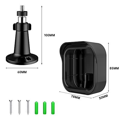 Tyeyober Blink - Supporto per fotocamera da esterni, regolabile da parete con custodia protettiva per fotocamera Blink Outdoor e sistema di telecamera di sicurezza interna (nero, 2 pezzi)