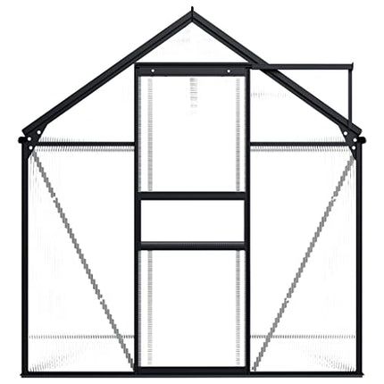 homiuse 190x190x195 cm Serra da Giardino per Orto, Giardino o Terrazzo Serra Orto Serra per Piante Serra da Balcone Invernale Giardino d'inverno Orto in Casa in Alluminio Antracite 3,61 m²