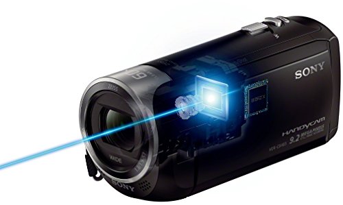 Sony HDR-CX405 Videocamera Full HD con Sensore CMOS Exmor R, Ottica Zeiss 26.8 mm, Zoom Ottico 30x, SteadyShot Ottico, Nero