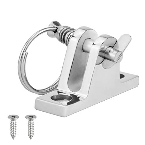 iplusmile Tendalino Parasole per Barca in Acciaio Inox Tendalino Ponte per Barche Supporto da Ponte Girevole da Ponte per Barche Accessori da Tetto per Barche Argento