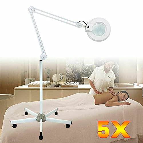 Futchoy Lampada con lente d'ingrandimento 5/8 diottrie lente d'ingrandimento per lampada cosmetica, 22 W 220V (5 pezzi)