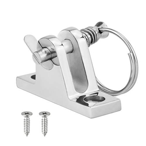 iplusmile Tendalino Parasole per Barca in Acciaio Inox Tendalino Ponte per Barche Supporto da Ponte Girevole da Ponte per Barche Accessori da Tetto per Barche Argento