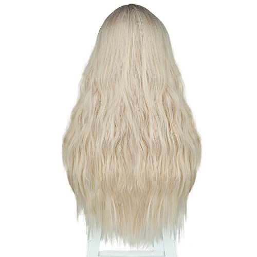 Mildiso Parrucca marrone da donna Ombre lunga ondulata ricci bionda naturale/Per le donne Wig costume party Halloween Carnevale DE026MB