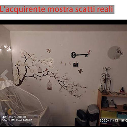 FangYuan Sticker da muro Grandi Dimensioni Albero Adesivi Murali Fiore Decorazioni per La Casa adesivo murale per Soggiorno Camera da Letto DIY Vinile adesivi parete camera da letto, 187 * 128 CM