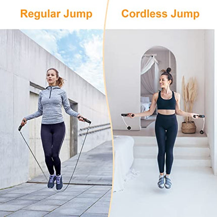 Gritin Corda per Saltare, Speed Corda Salto Professionale Corda Fitness Regolabile con Contatore di Calorie/Timer/Manici Antiscivolo/Pacchetti Portatili, per Boxe/Fitness/Perdita di Peso/Altezza Lunga