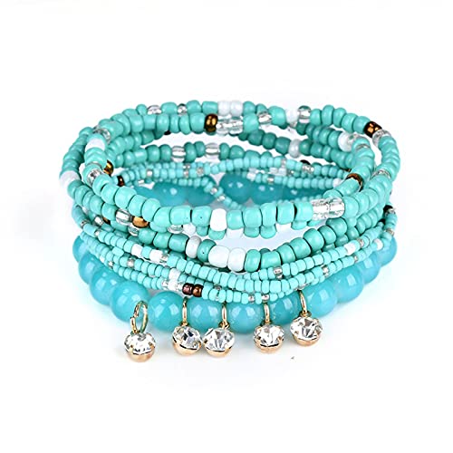 allforyou Braccialetti di Gioielli Bohemian Set per Le Donne Boho Tassel Charm Multistrato Perline Bracciale Braccialetto Polseras Pulseras Mujer Femme Bijouterie